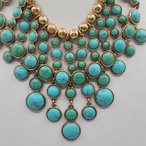 Lucky Brand Gold and Turquoise Necklace - Picture 3 of 13